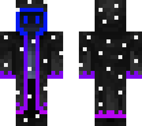 galactic assassin with starry cloak withe eyes