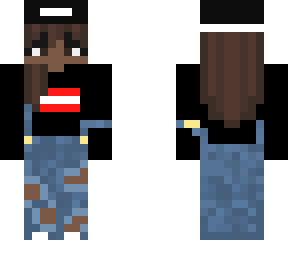girl in overalls