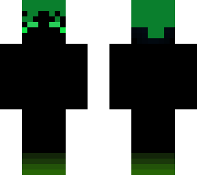glowing green man
