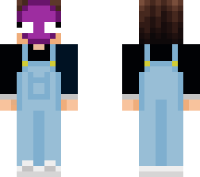 purple wisp face black undershirt