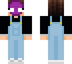 purple wisp face black undershirt