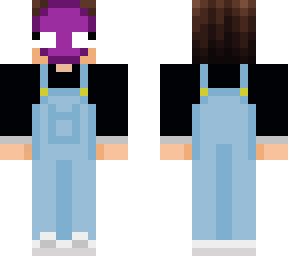 purple wisp face black undershirt