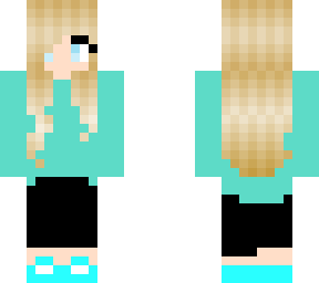 teal blond girl/woman sweater version