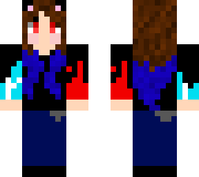 todoroki girl with sweater and brown and blue hair