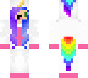 unicorn with blue and purple hair