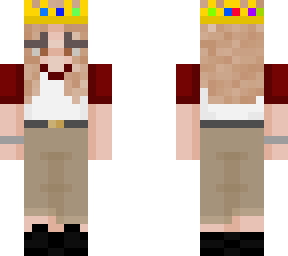 a girl who looks like female tommy who is wearing technoblade's crown.