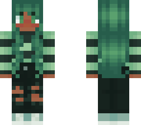 black girl green hair v1