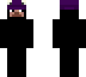 black with purple hat