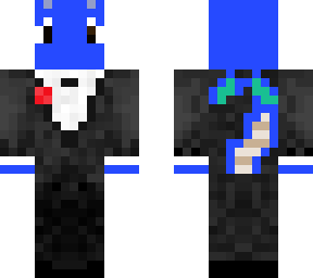 blue dragonite in suit