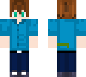 blue shirt brown hair tubbo