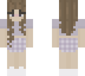 brown hair girl with purple skirt with clout goggles