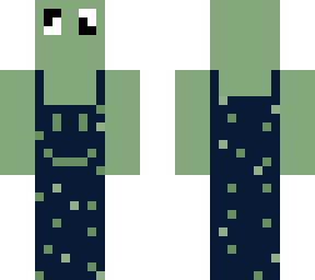 dino,turtle.frog thing in dungarees