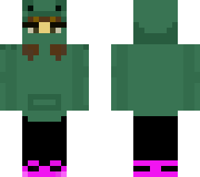 frog skin with pink crocs