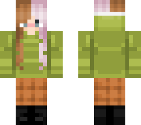 girl in green hoodie