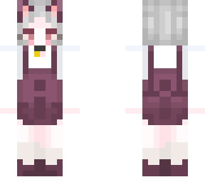 gray haired cat girl