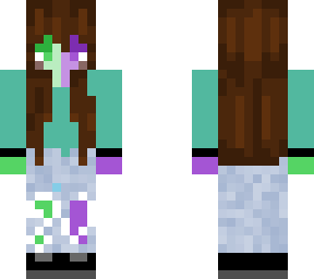 green and purple skin