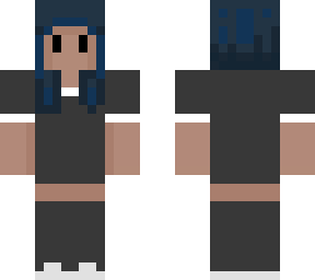 my skin but blue hair