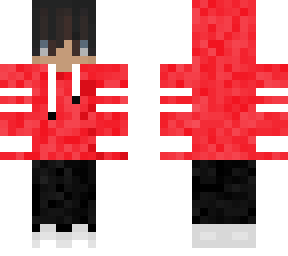 red and white hoodie
