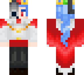 skull mask blue haired royal