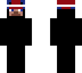 black with american hat