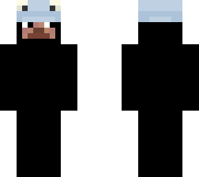 black with baby blue hat