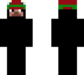 black with christmas hat