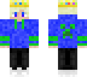 blue and green crown guy