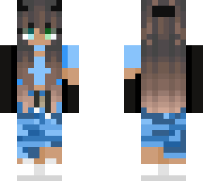 blue camo girl