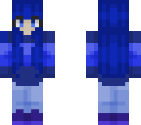 blue stripes girl