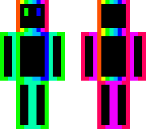 cartoony rainbow skin