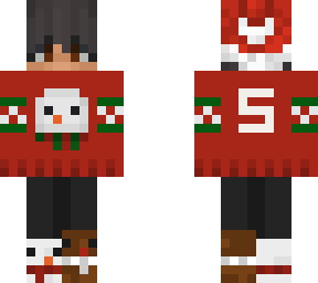 christmas boy with red  sweater