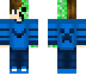 creeper kid in a blue shirt