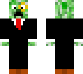 fancy creeper with cartoon eyes