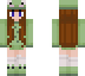 girl in a frog hoodie