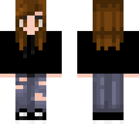 girl in black hoodie