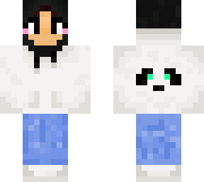 girl in hijab wearing a panda hoodie