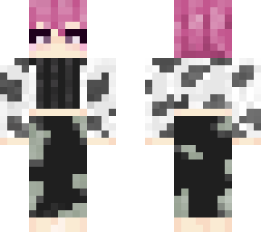 girl with cow jacket