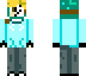 green and blue boy with broken mask