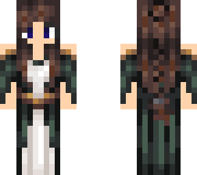 green medieval dress