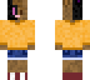 half rabbit half enderman girl