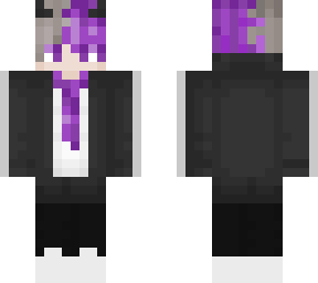 purble anime school boy