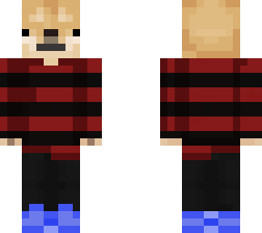 red shirt doge (without tongue)