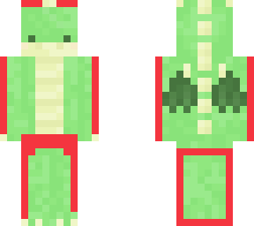 the dragonred and green