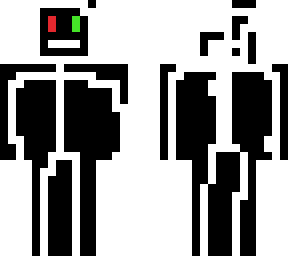 two sided stickman