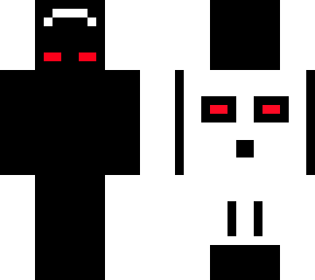 upside down null with a skull