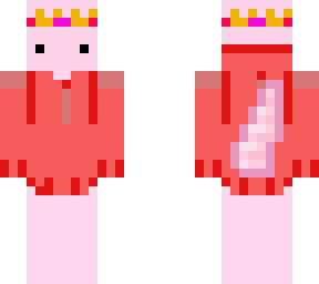 axolotl in red jumper with crown