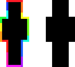 black skin with a rainbow border