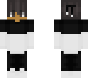 Black white hoodie boy | Minecraft Skin