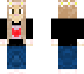 blonde girl with black hooodie/ with heart on the hoodie