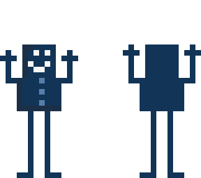 blue man